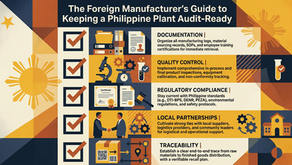 The Foreign Manufacturer's Guide to Keeping a Philippine Plant Audit-Ready