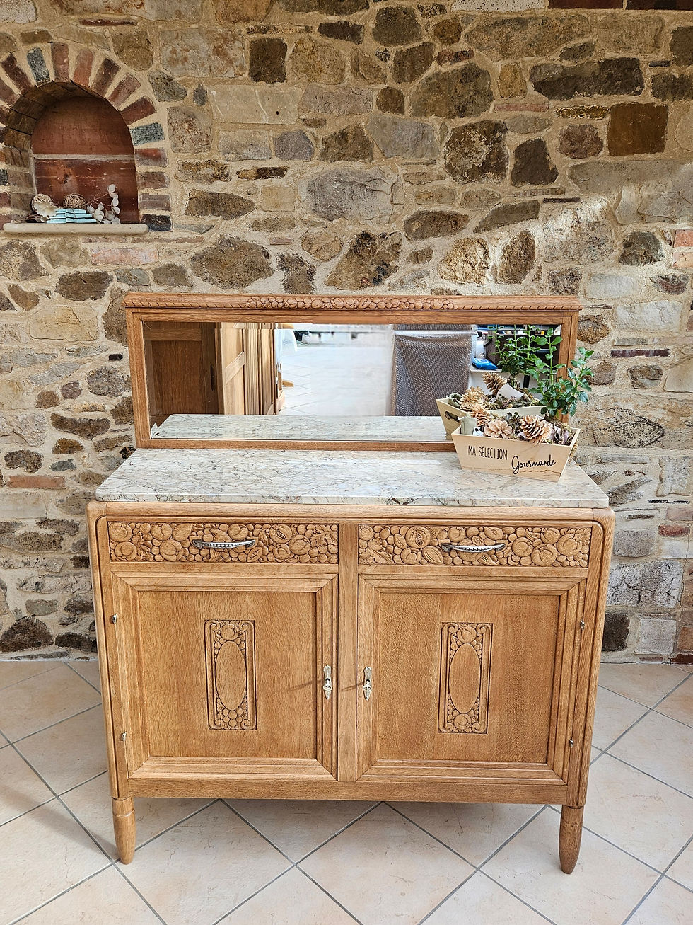 Miniature : Buffet art déco (marbre et miroir)