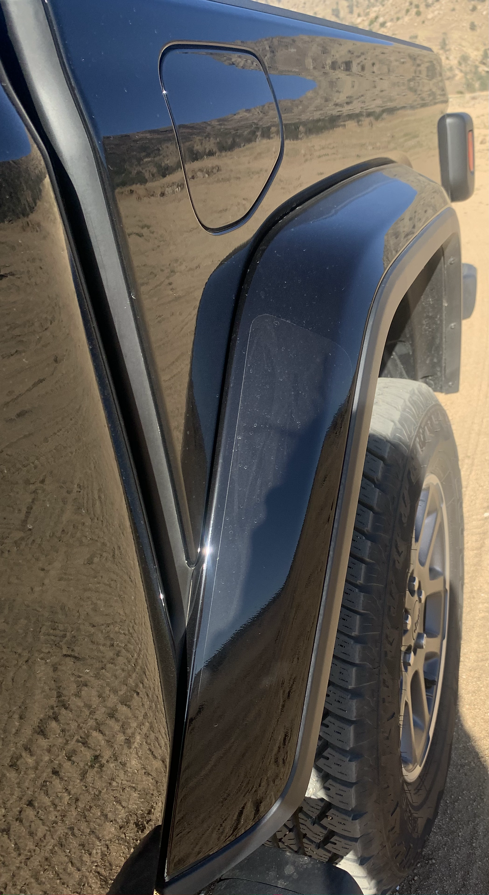 Jeep Gladiator clear bra on rear fenders