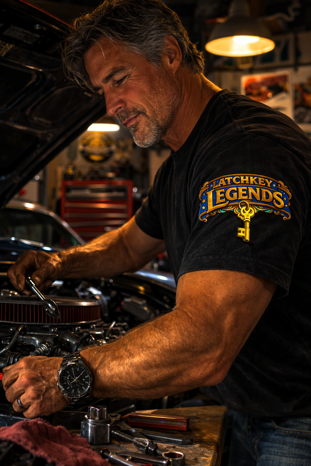 Latchkey Legends Sleeve Logo T-Shirt