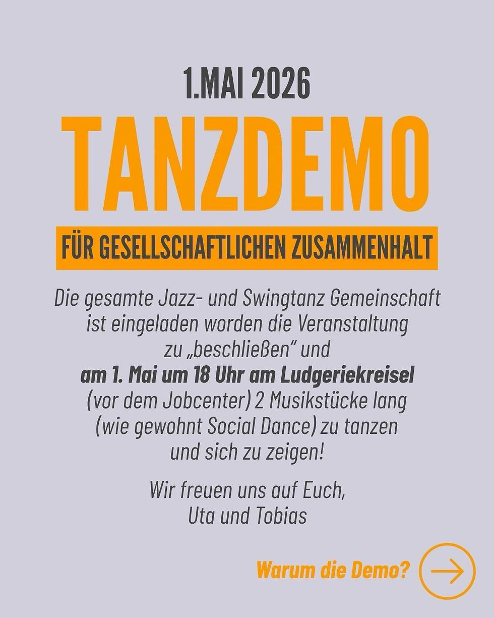 Tanzdemo für gesellschaftlichen Zusammenhalt Lindy Hop