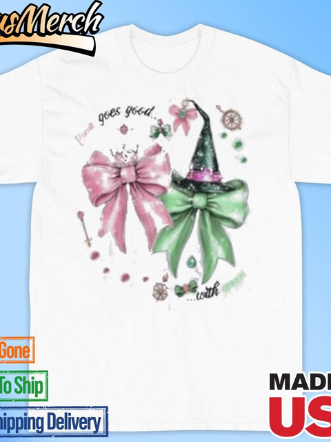 VenusMerch - Official Bow Wicked Pink Goes Good With Green Christmas T-shirts