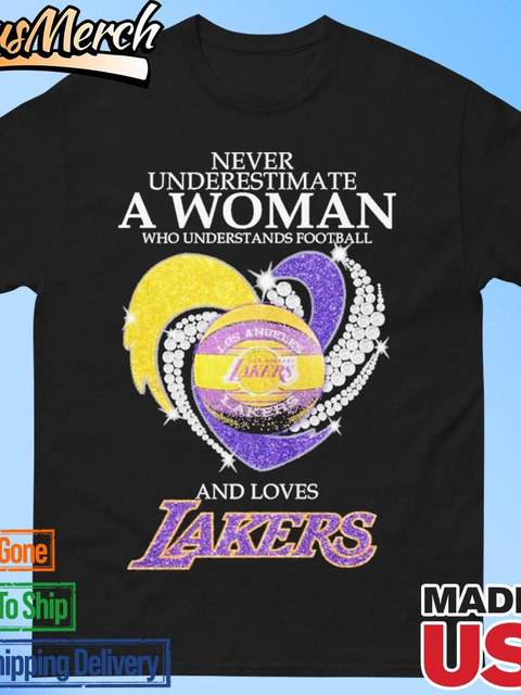 VenusMerch - Official Never Underestimate A Woman Who Understands Basketball And Loves Los Angeles Lakers T-shirts