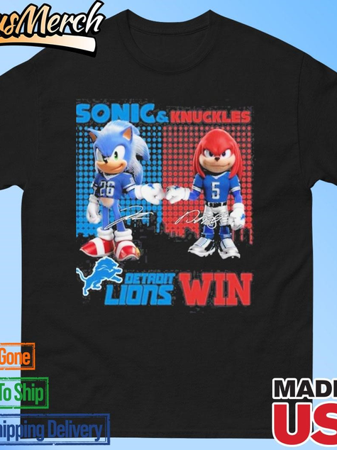 VenusMerch - Official Detroit Lions And Knuckle Win Your Heart 2024 T-shirts