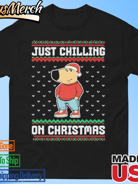 VenusMerch - Official Chill Guy Meme Just Chilling On Christmas Sweatshirt T-shirts