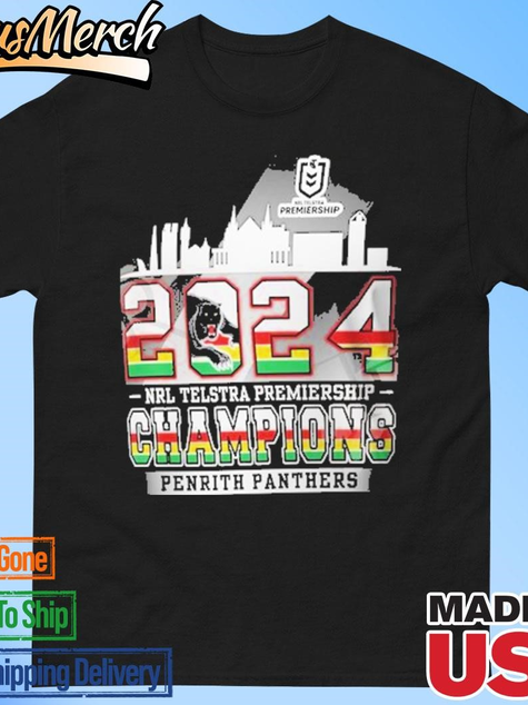 VenusMerch - Official 2024 NRL Telstra Premiership Champions Penrith Panthers T-Shirt