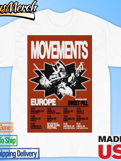 VenusMerch - Official Movements Europe 2025 Tour Poster T-shirts
