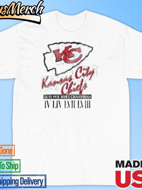 VenusMerch - Official Brittany Mahomes x Kansas City Chiefs 4x Champions T-shirts