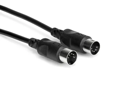 Hosa MID-303BK 3ft. 5-pin DIN to 5-pin DIN MIDI Cable, Black