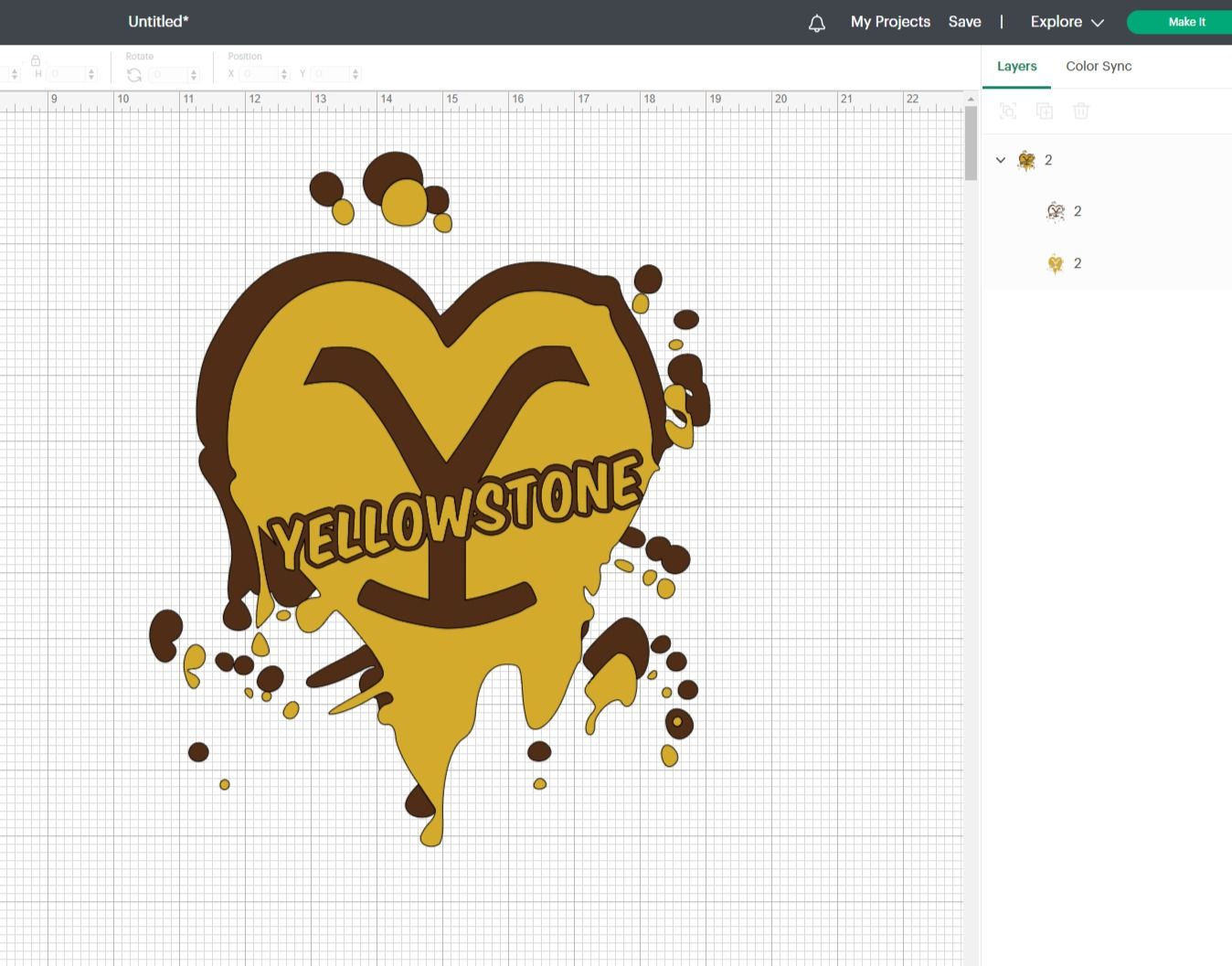 Yellowstone SVG, PNG, EPS, DXF, PS, JPG digital file