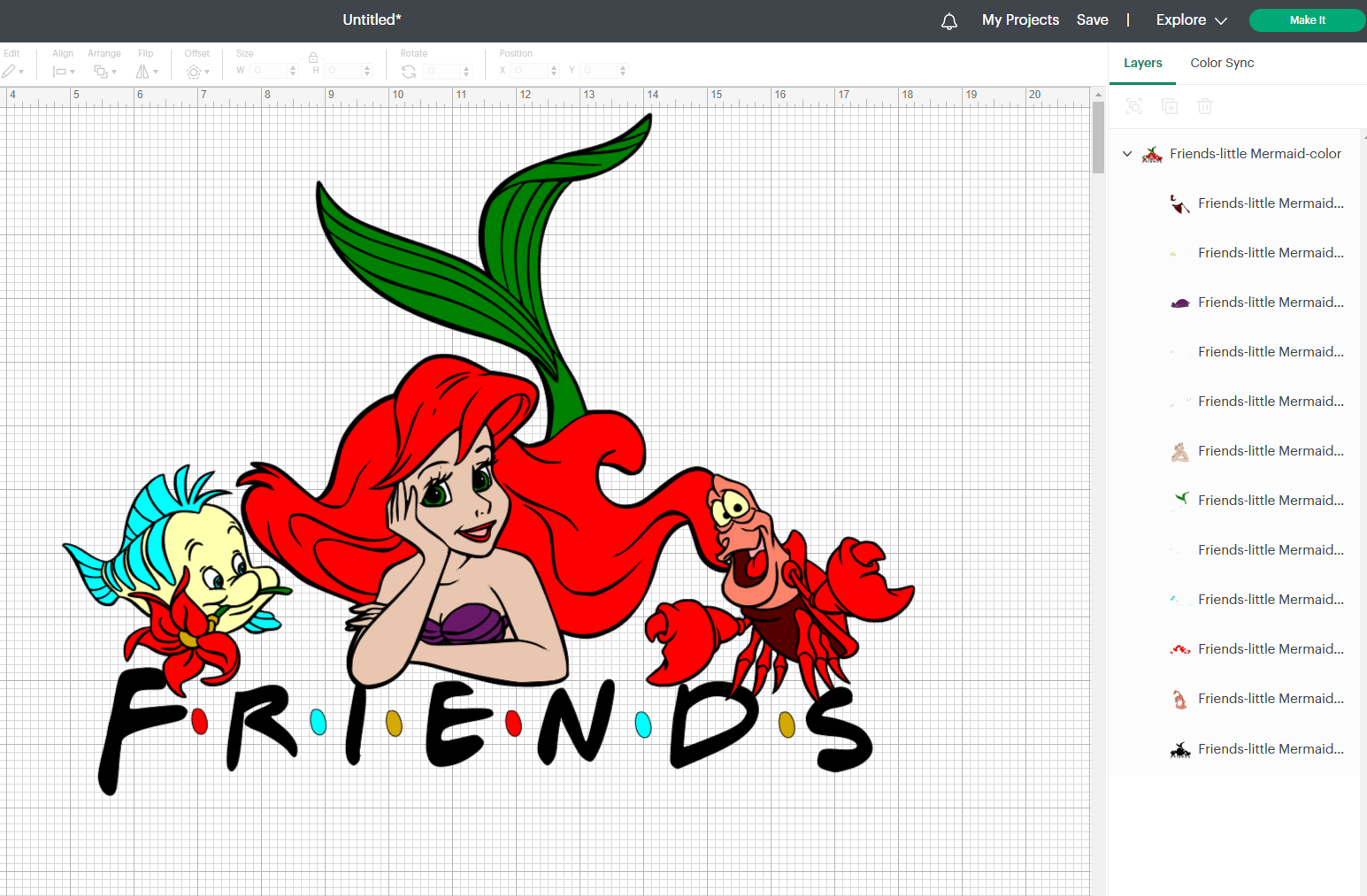 LITTLE MERMAIN DIGITLA FILE SVG PNG EPS