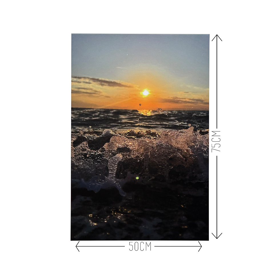 Complete foto Sunset Waves met afmetingen