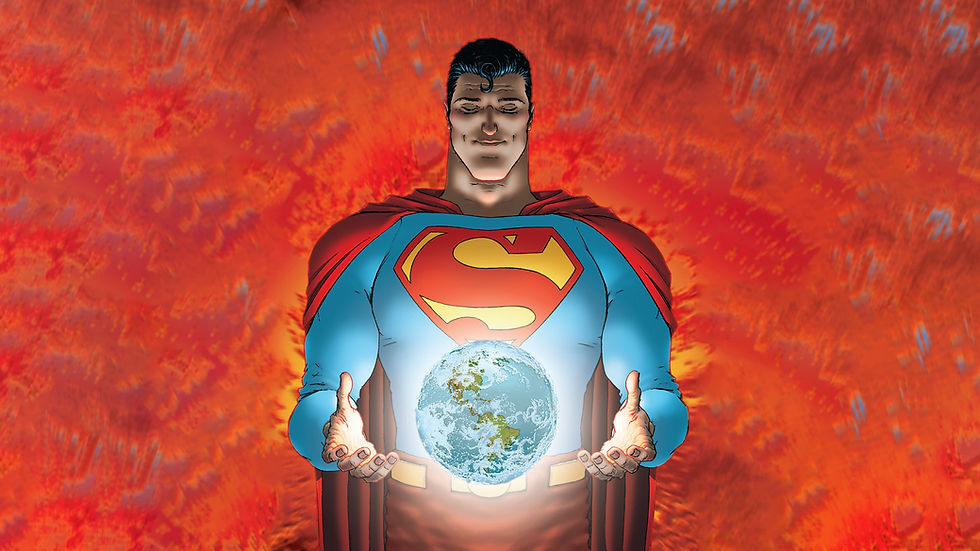 Arte do gibi Superman - Grandes Astros, de Grant Morrison