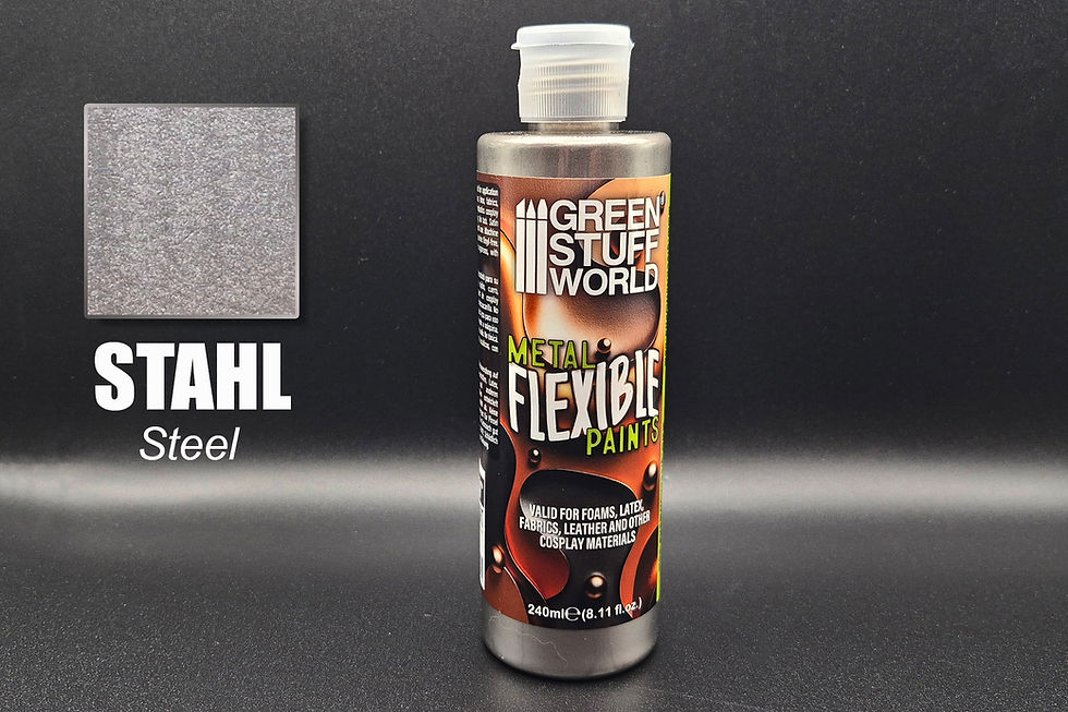 Miniaturbild: Eine Flasche  Flexible Metallic Paints in "Stahl"