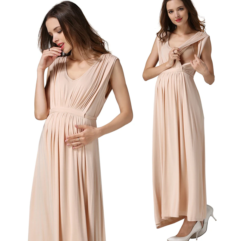 Thumbnail: Women'S Long Summer Party Evening Dresses Maternity Breastfeeding Pregnancy Dres