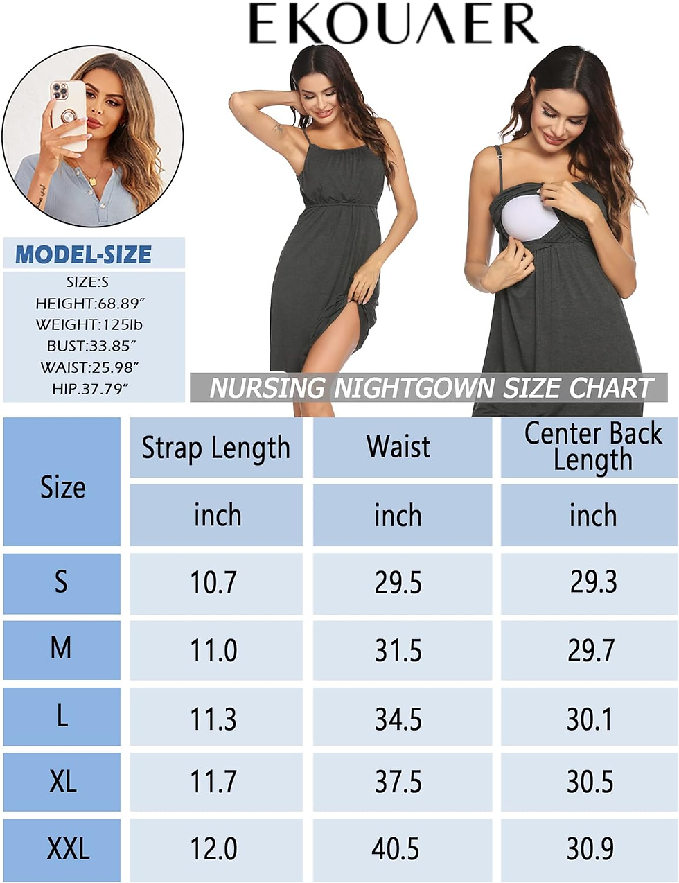 Thumbnail: Maternity Nursing Nightgown Dress