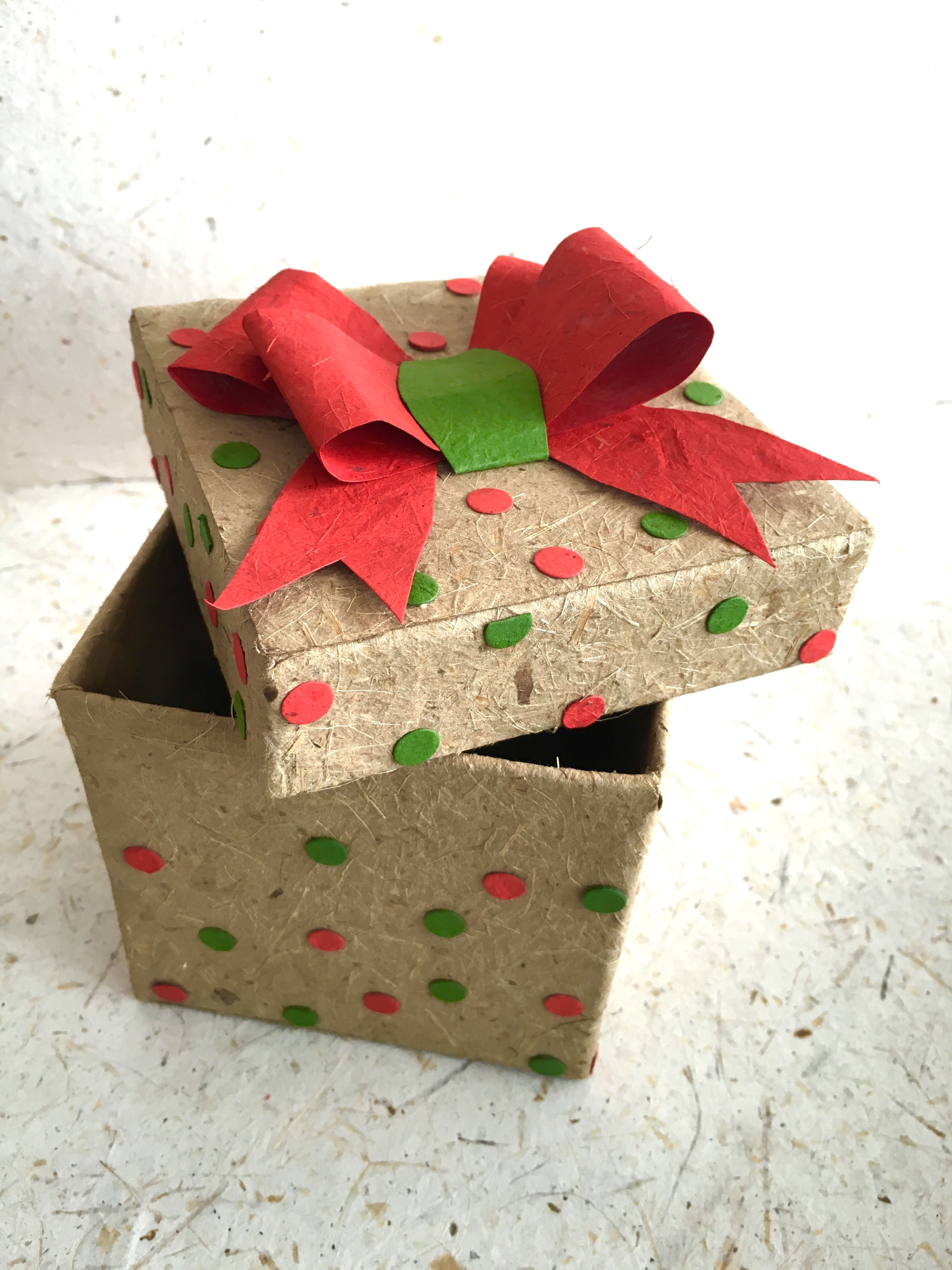 Polka Dot Box with Bow