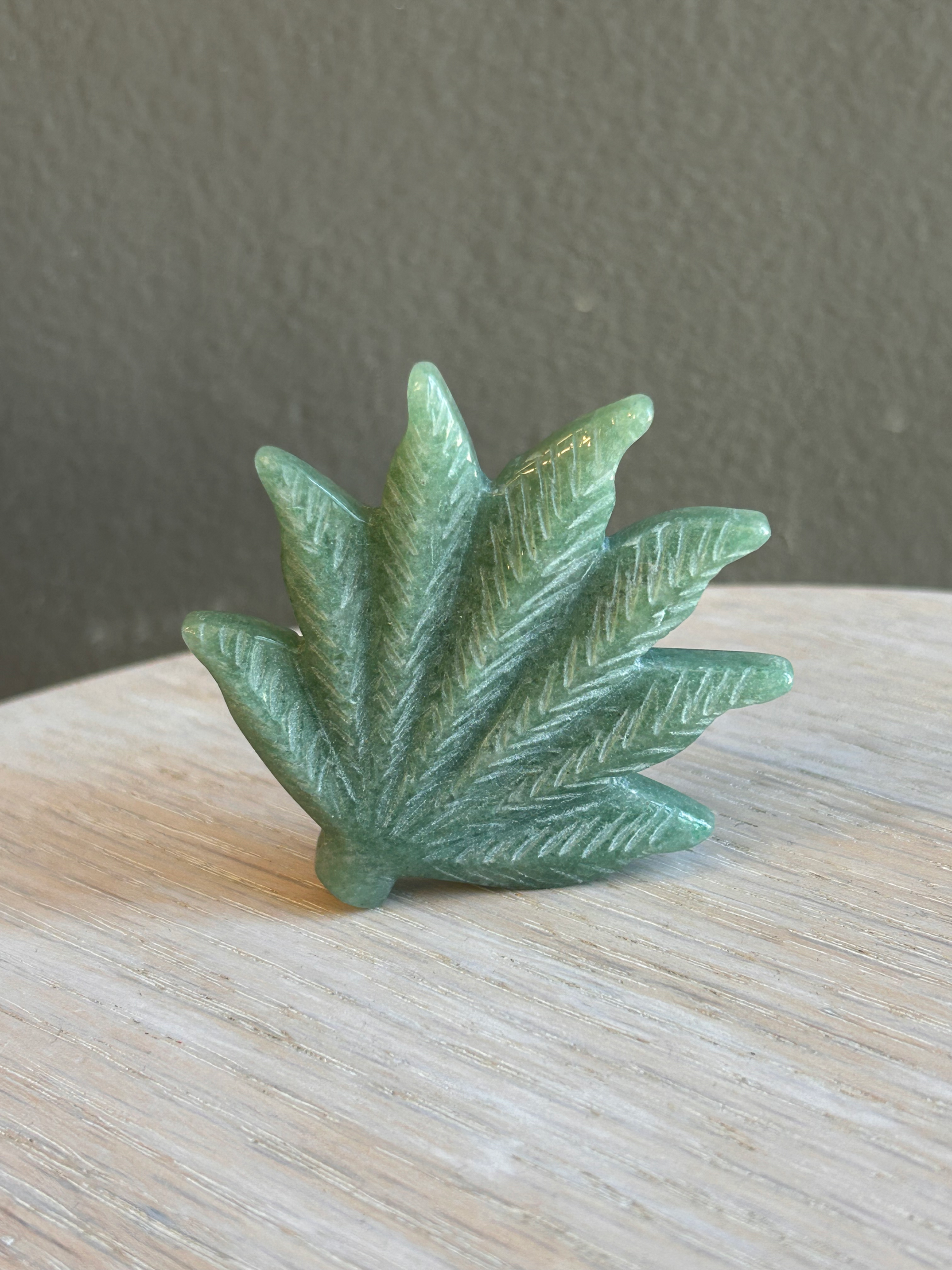 Aventurine Weed Leaf