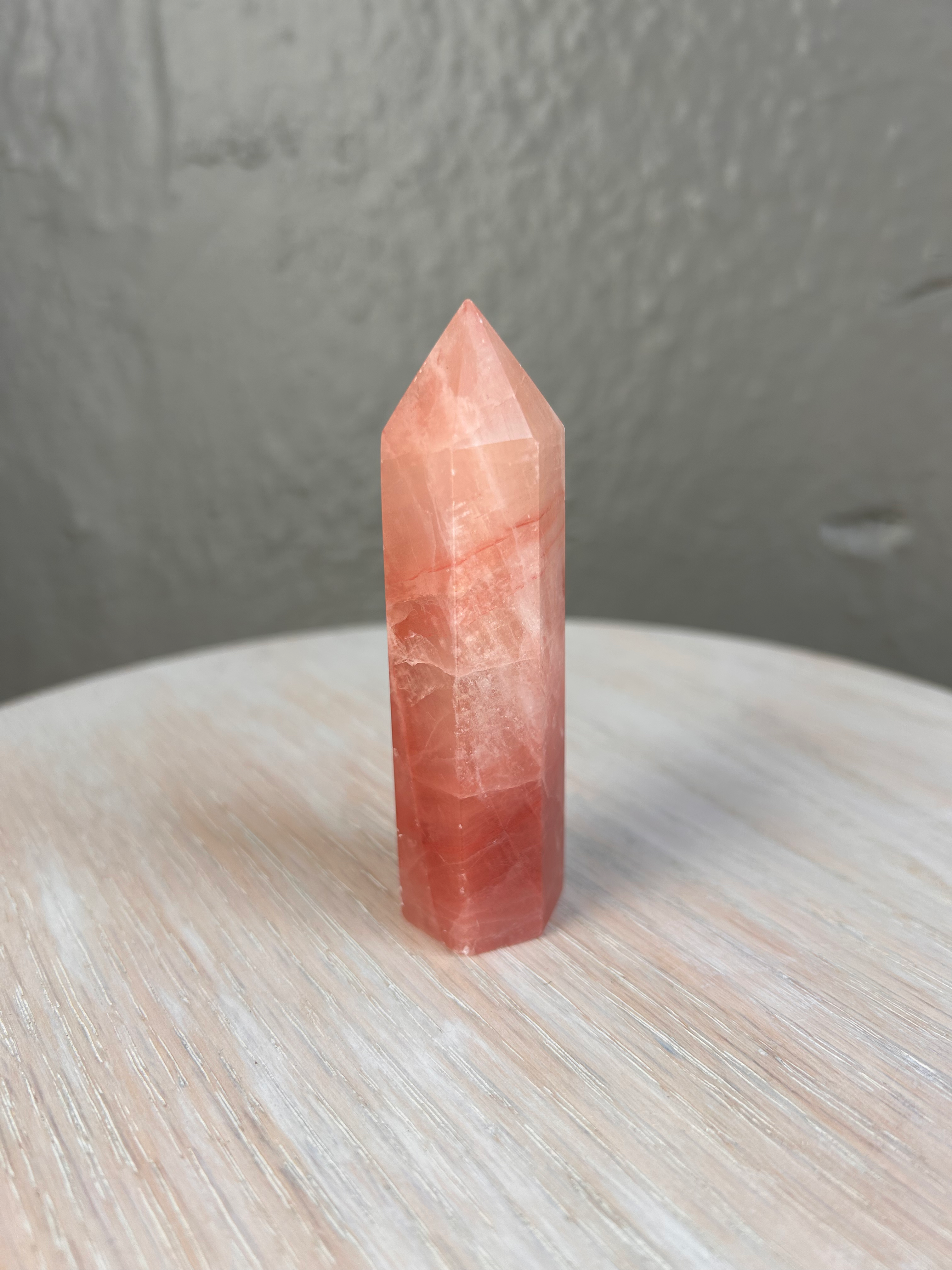 Strawberry Calcite Tower (3"-4")