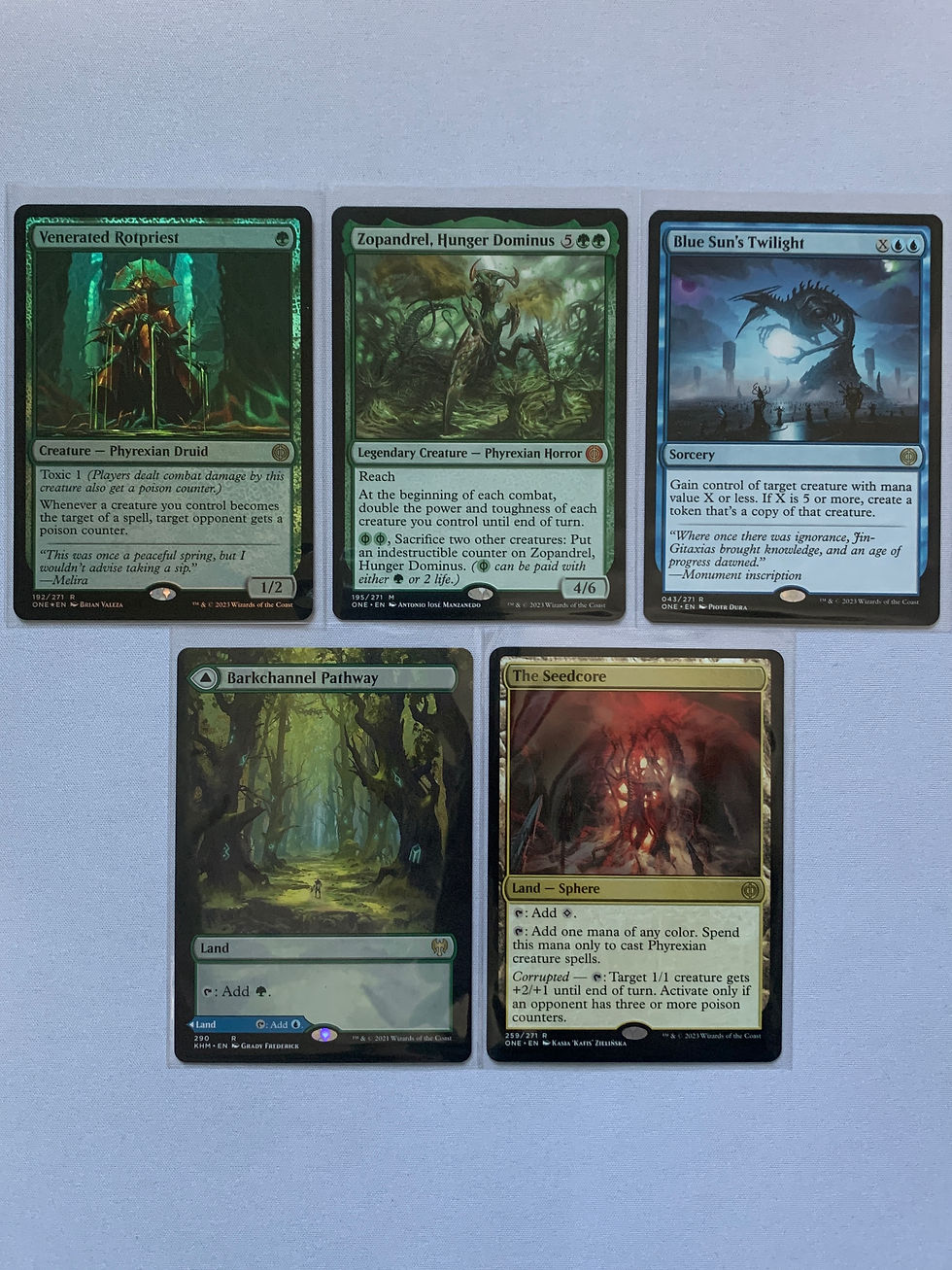 Thumbnail: Ezuri, Stalker of Spheres Mythics and Rares Creatures, Sorcery and Land