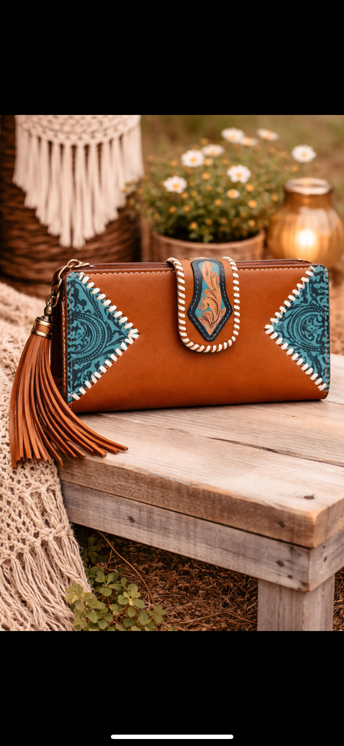 Turquoise Trails Western Wallet