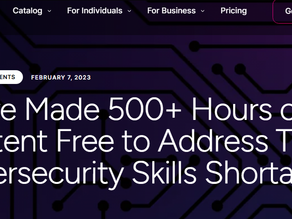Friday Freebie - 500 hours of Cybrary & Space Summit Conference