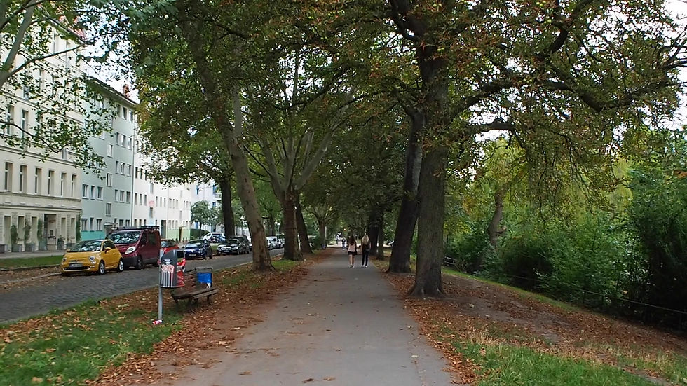 People strolling at Carl-Herz-Ufer
