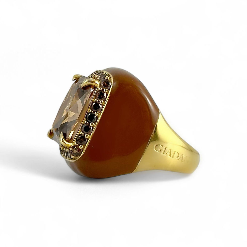 Thumbnail: Anello in argento smalto e zirconi