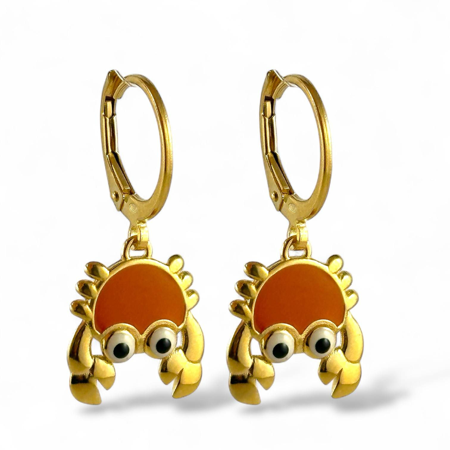 Orecchini granchio in argento e smalti