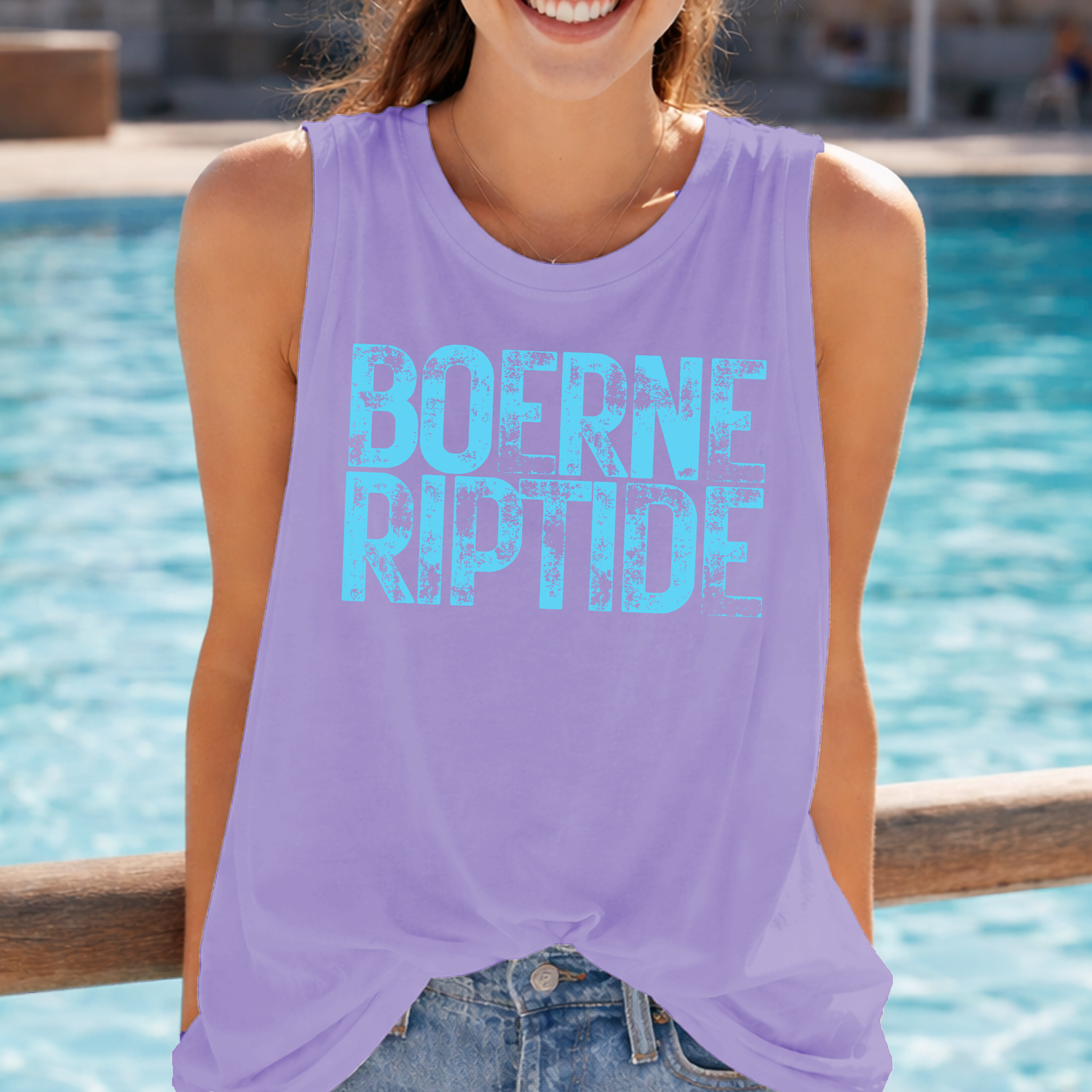 Boerne Riptide Vintage Teal Block Tank