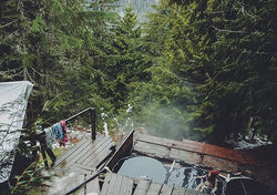 Ventured into the woods and soaked in some natural hot springs