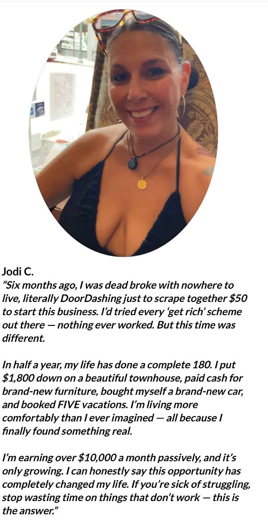 Story of a real person having success by using our sharing system