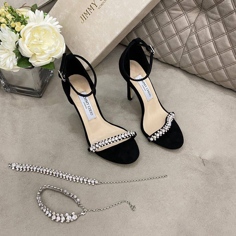 Thumbnail: Elegant Rhinestone Heels for women with complete packaging & papers