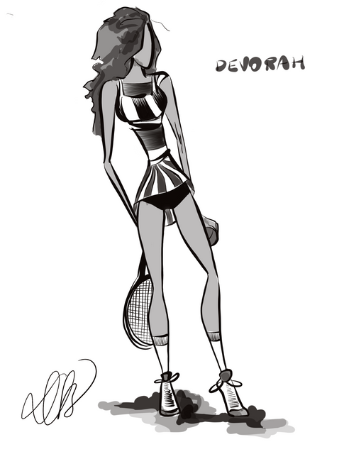 The tennis woman
