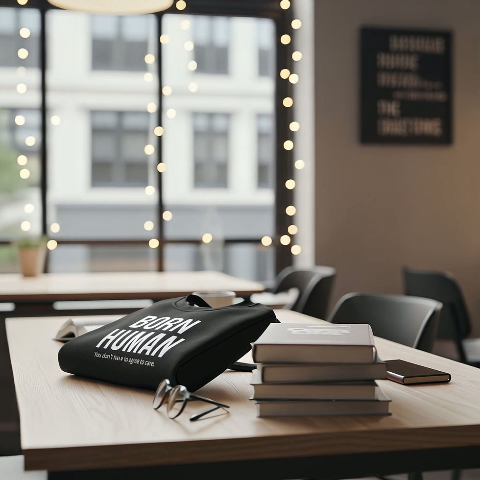 Miniature : Born Human Collection Blk Sweatshirt w/ back Born Human logo 