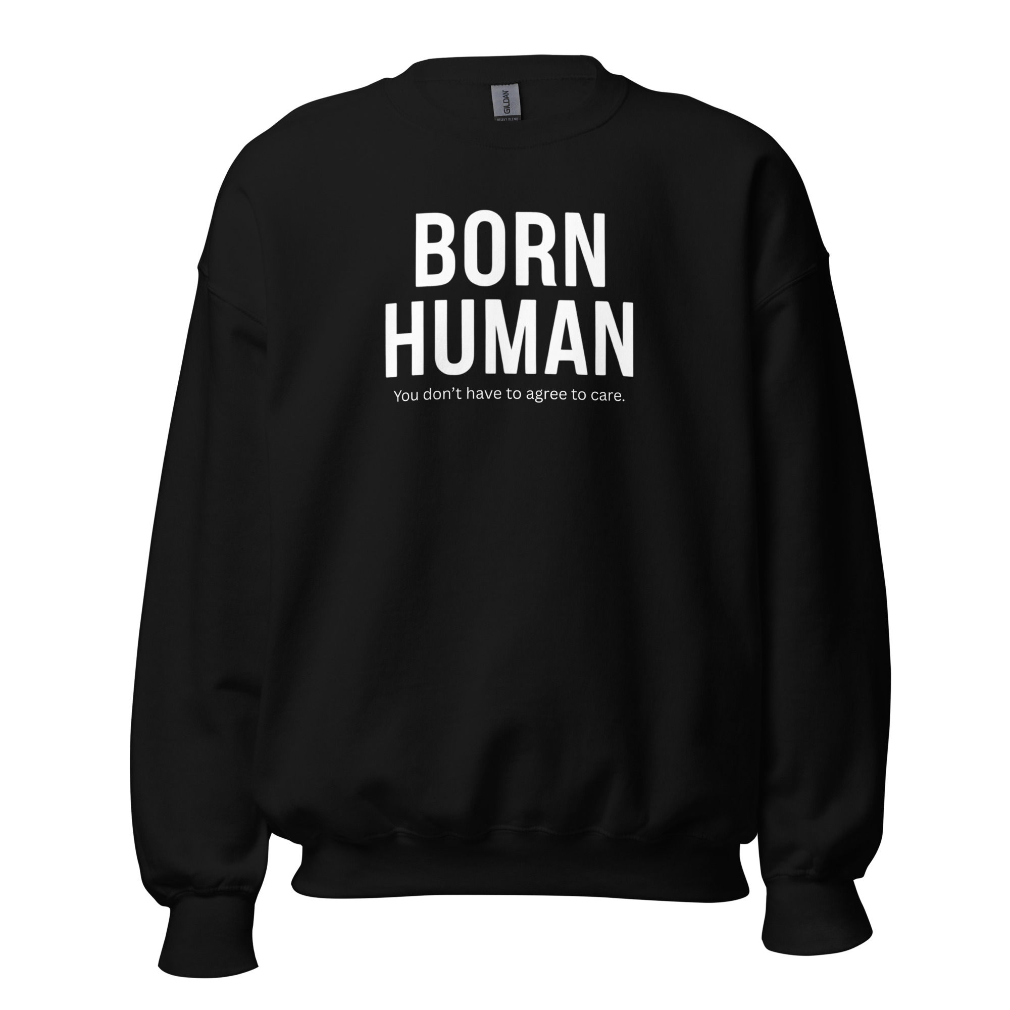 Born Human Collection Blk Sweatshirt w/ back Born Human logo 