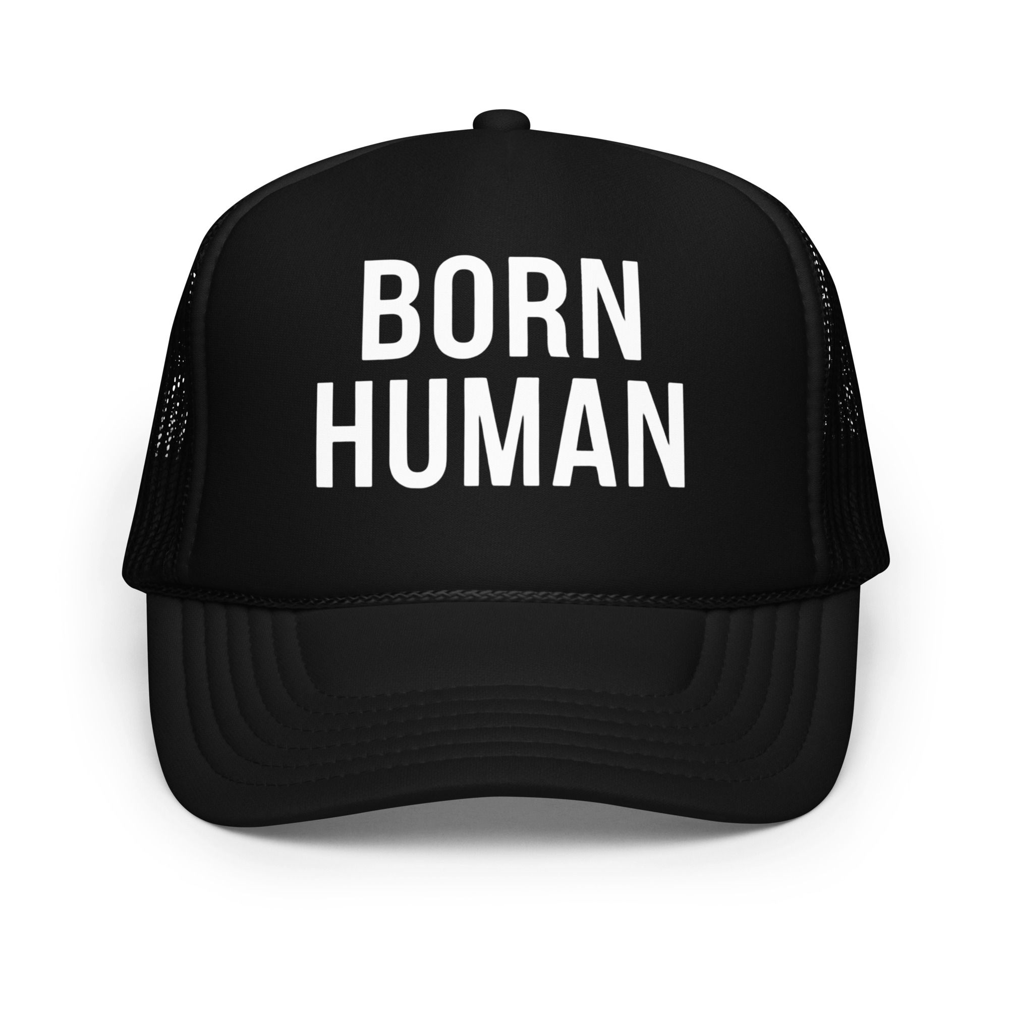 Born Human™ All-Black Trucker Foam Hat 