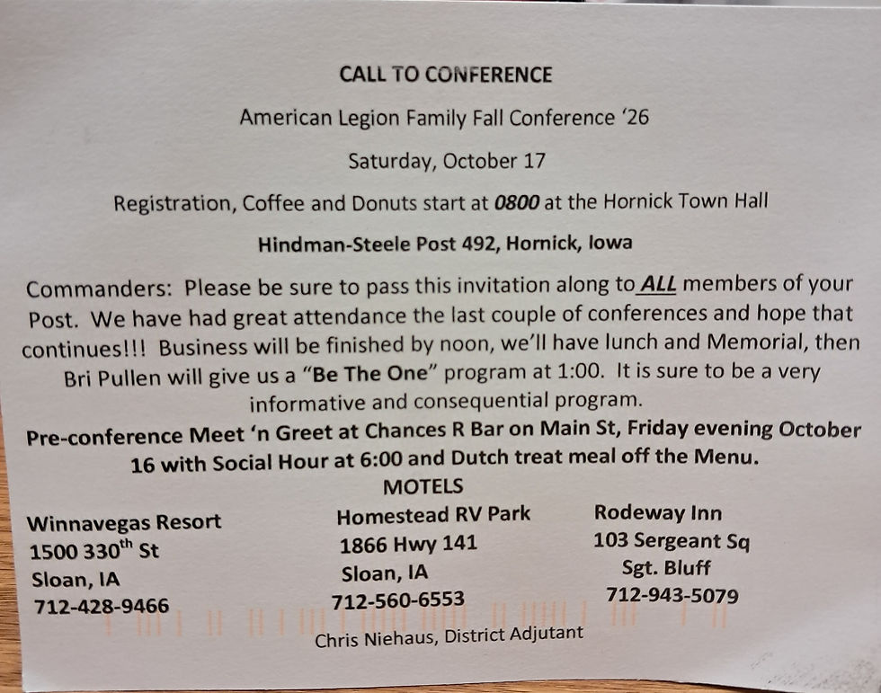 9th District Fall Family Conference