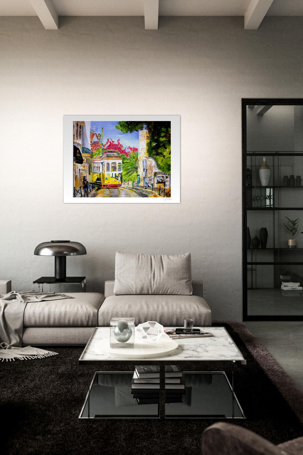 Lisbon Yellow Tram Fine Art Print