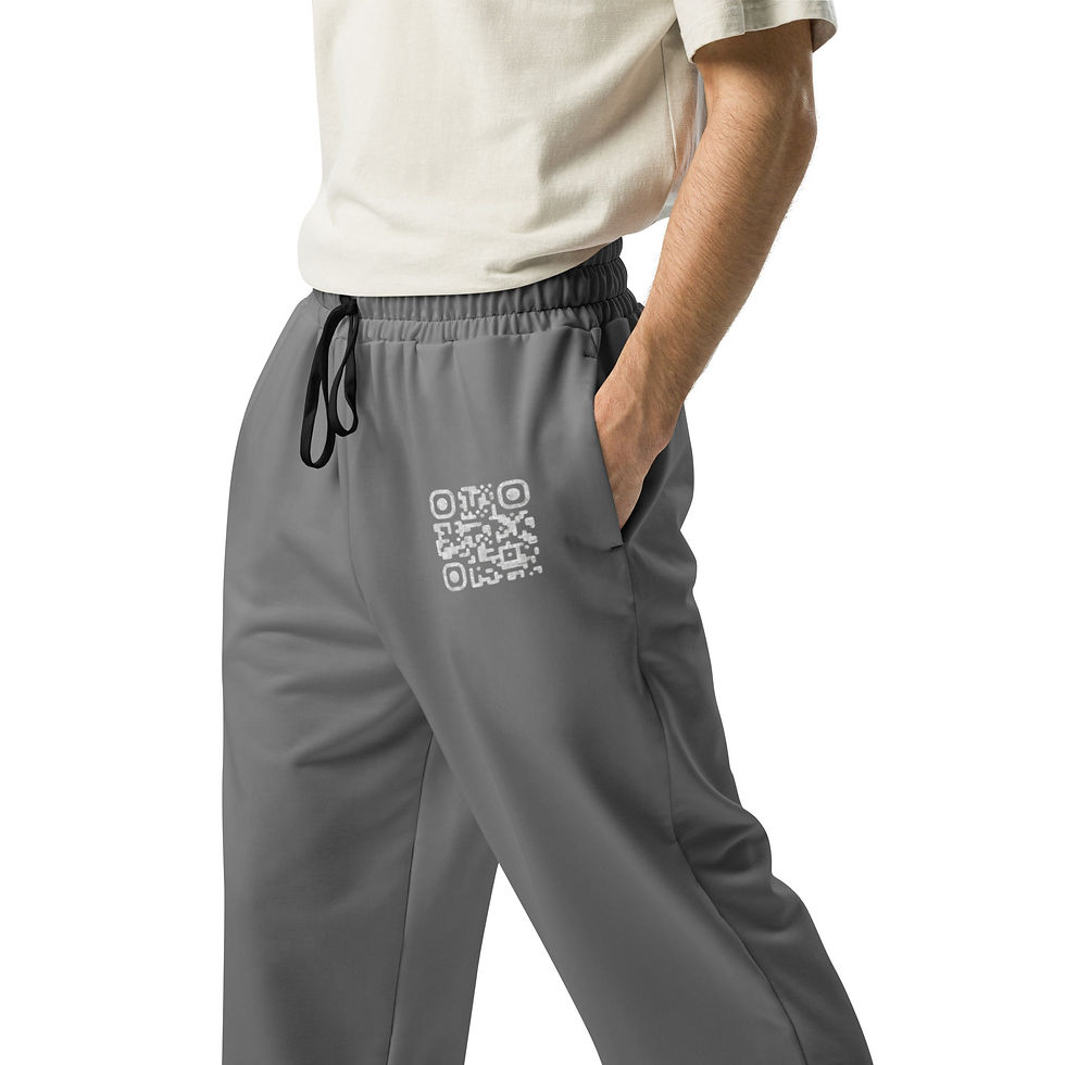 Thumbnail: Grey Sweats w White Print