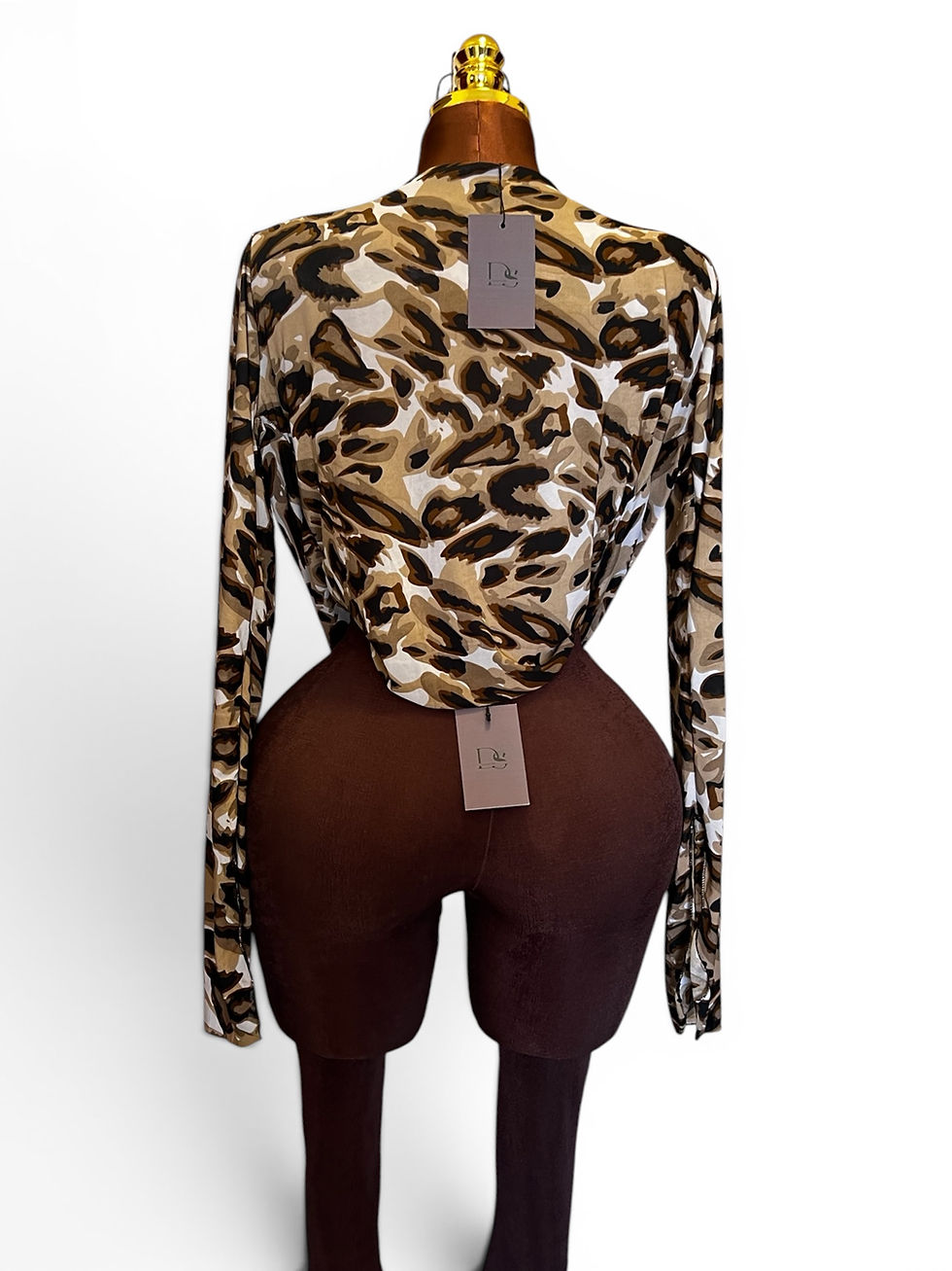 Thumbnail: Leopard print drape top