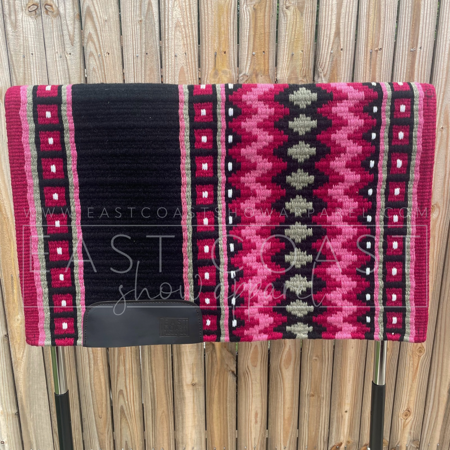 ECSA Premier Saddle Blanket - Raspberry/Rapture Rose/Grey/Black/White