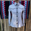 Thumbnail: Ladies White &  Black Taffeta Retro Show Set - Small