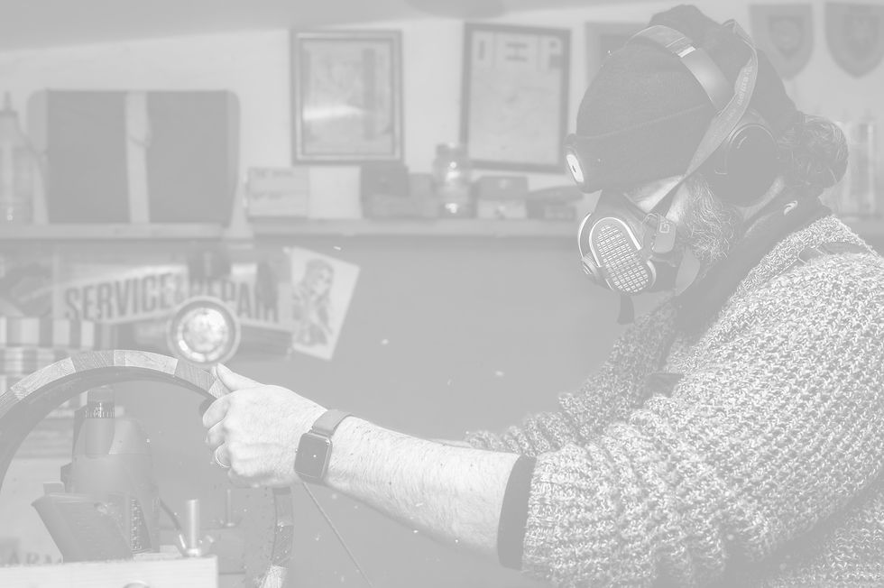 Side profile of Jon, founder of Bersoni Custom Drums