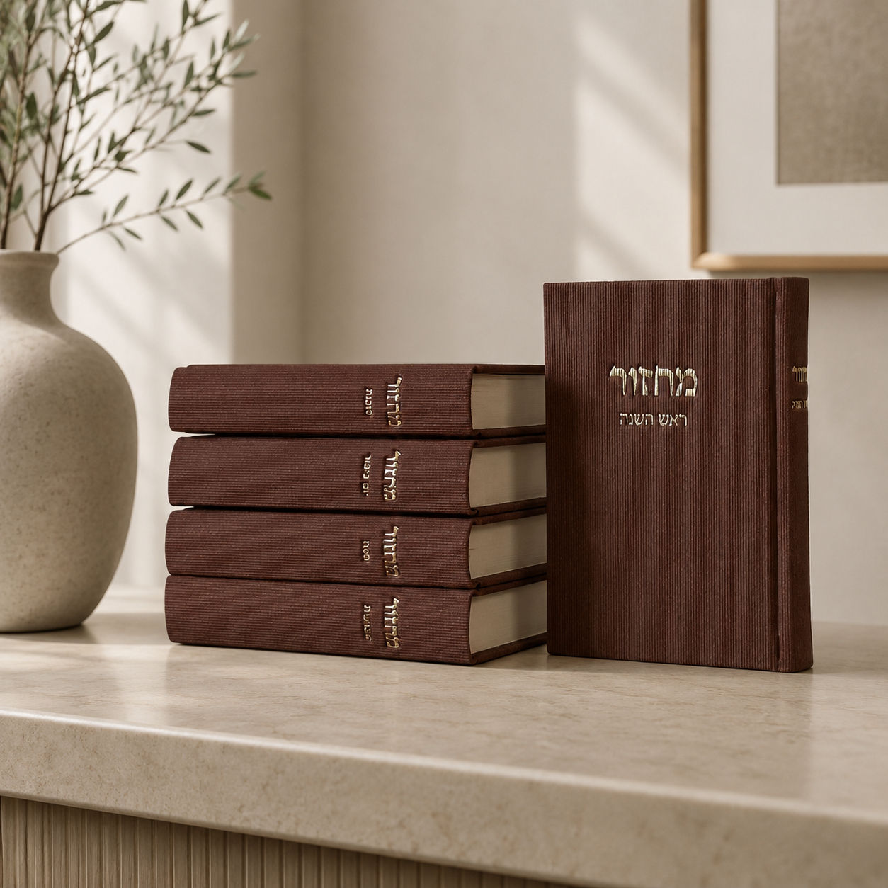 סט מחזורים - קורדרוי חום שוקולד