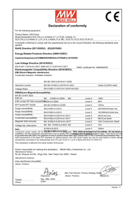 EMC and LVD compliance certificate for electrical components integrated in lighting poles