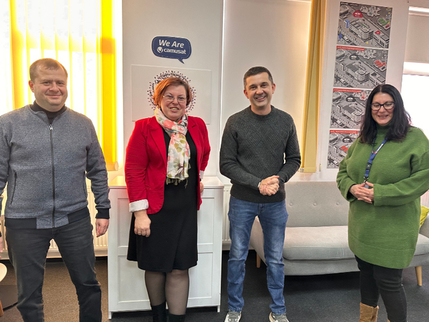 SHAMANA Sourcing leadership meeting CAMUSAT management in Romania for strategic planning and ESG alignment.