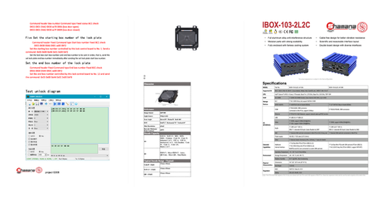 Low-level electronics control logic, industrial PC specifications, and component documentation used for DOCUBOX hardware integration in Project G308.