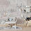 Küçük resim: Bej ve Pembe Renklerde Hayvanlı Orman Duvar Kağıdı