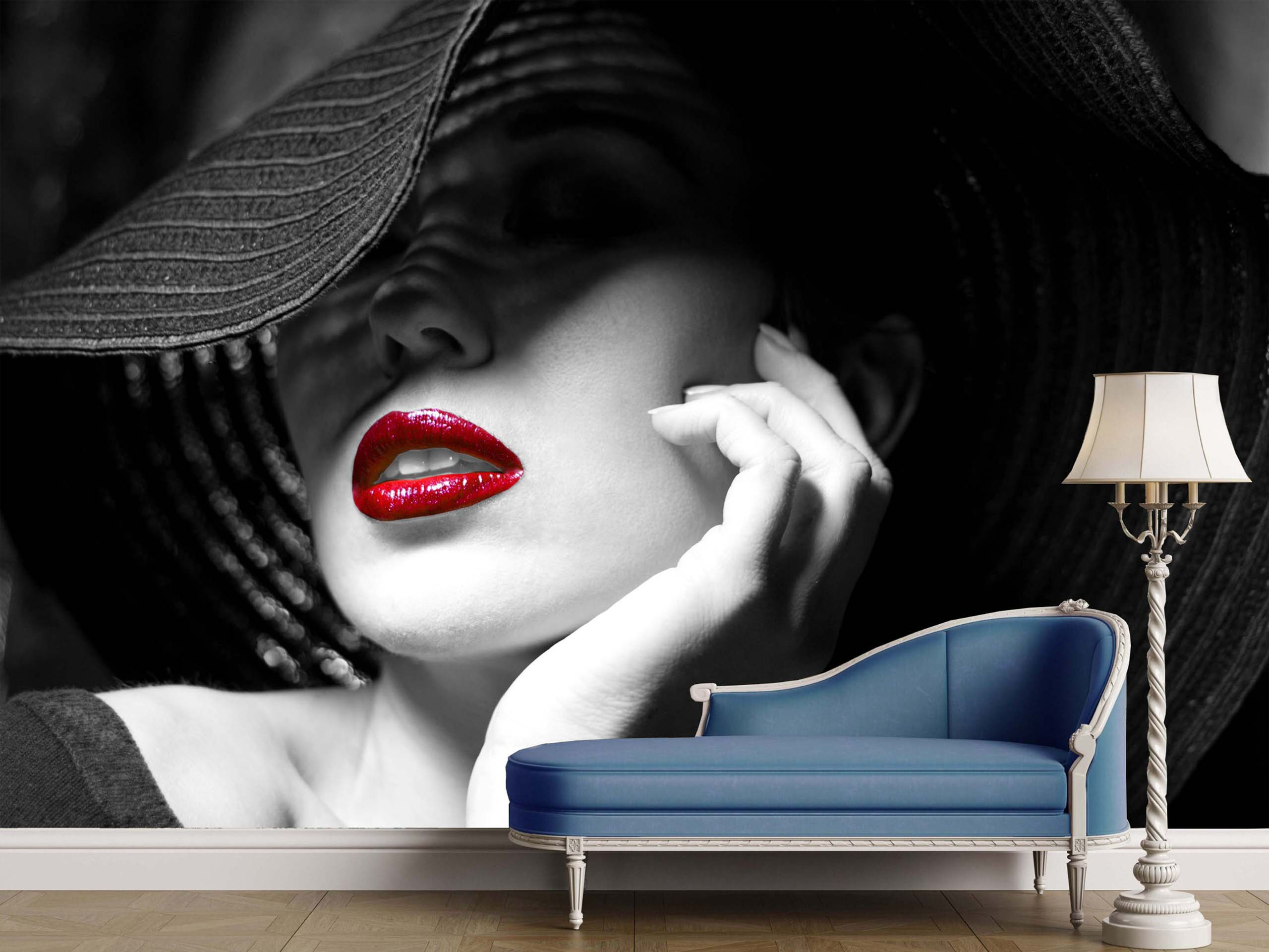 Siyah Beyaz Dramatik Kadın Portresi Duvar Kağıdı